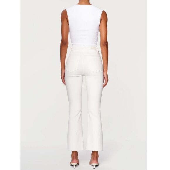 DL1961 Bridget Boot Jeans Women’s Size 31 White Rise Instasculpt Crop Chic NWT - Picture 2 of 12